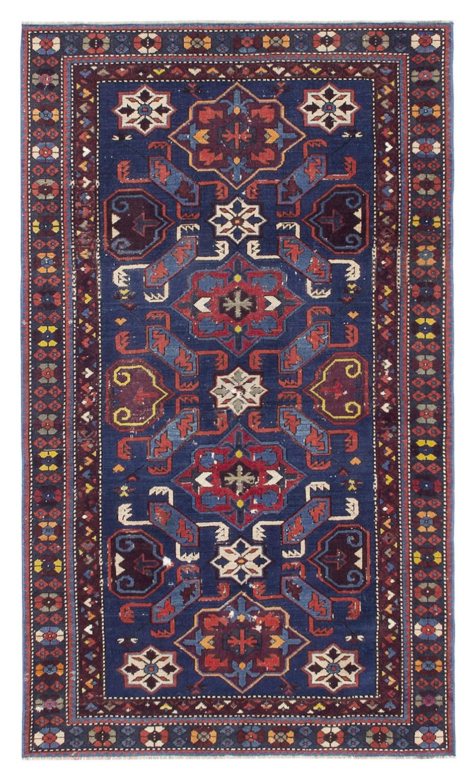 Antique Caucasian Wool Rug - 3`8'' x 6`4''