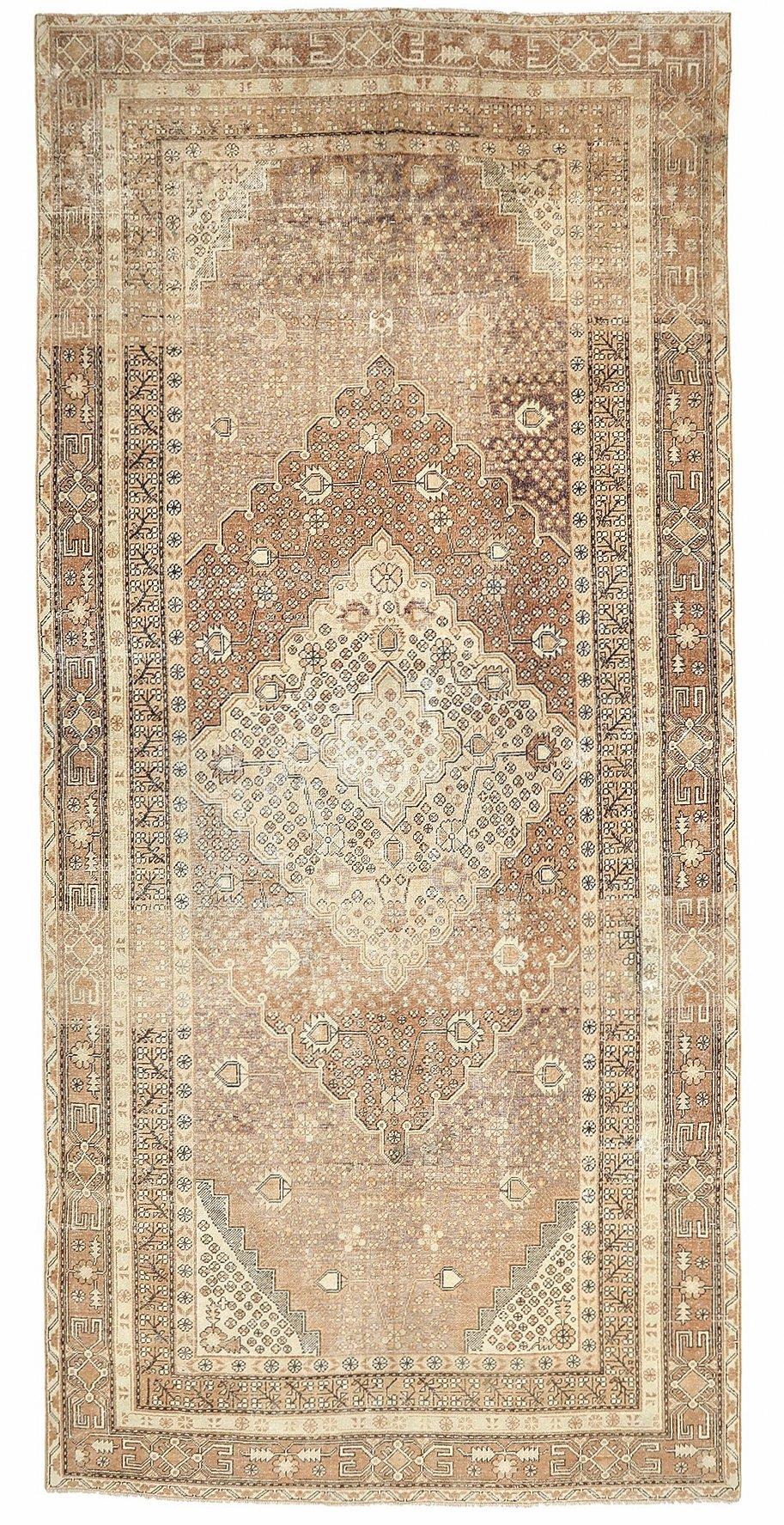 Antique Decorative Wool Khotan Rug - 6`4'' x 13`3''