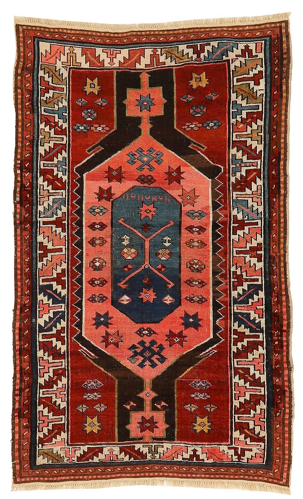 Decorative Vintage Caucasian Rug - 3`8'' x 5`11''