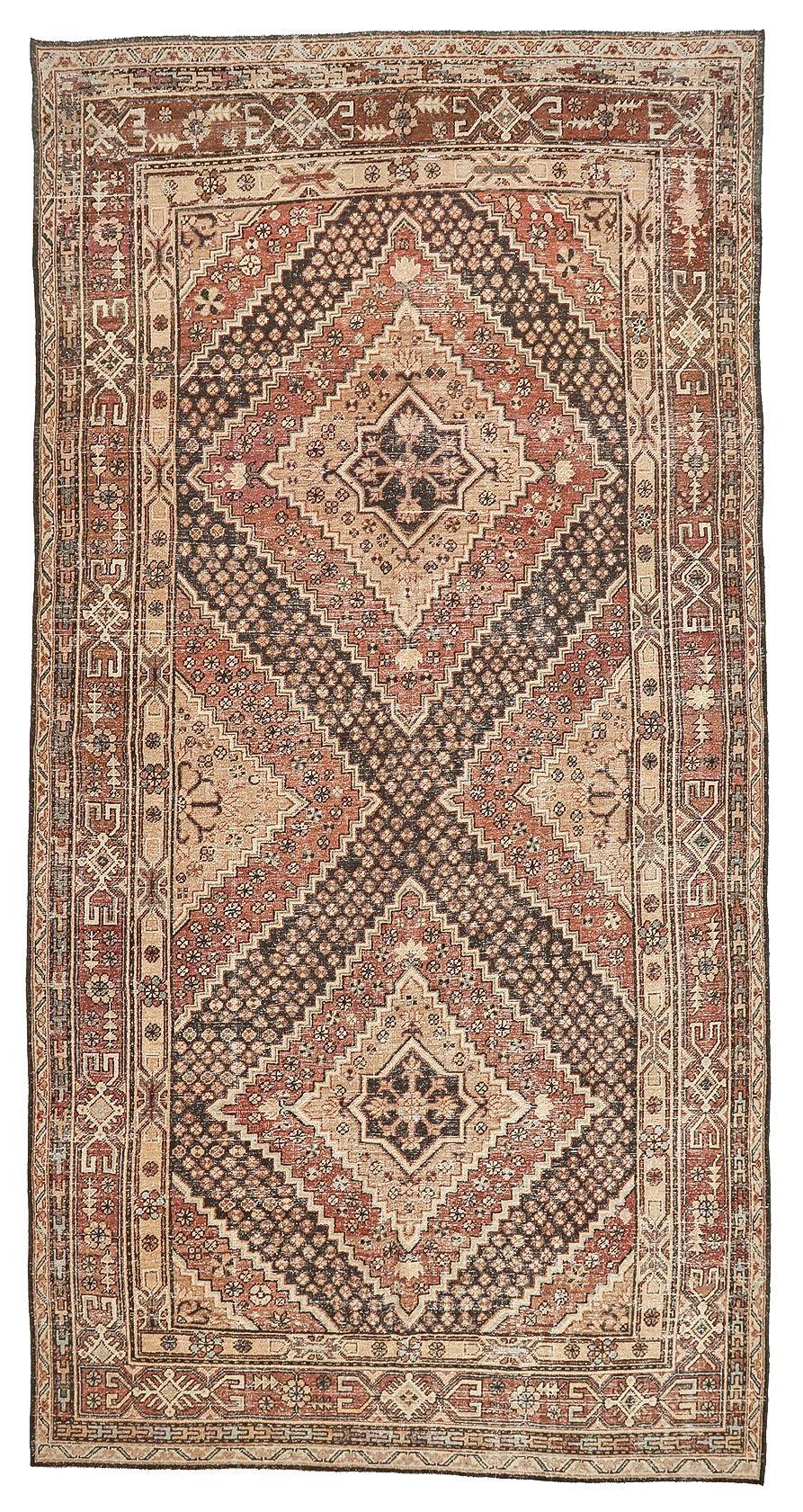 Distressed Antique Wool Khotan Rug - 6`7'' x 13`0''