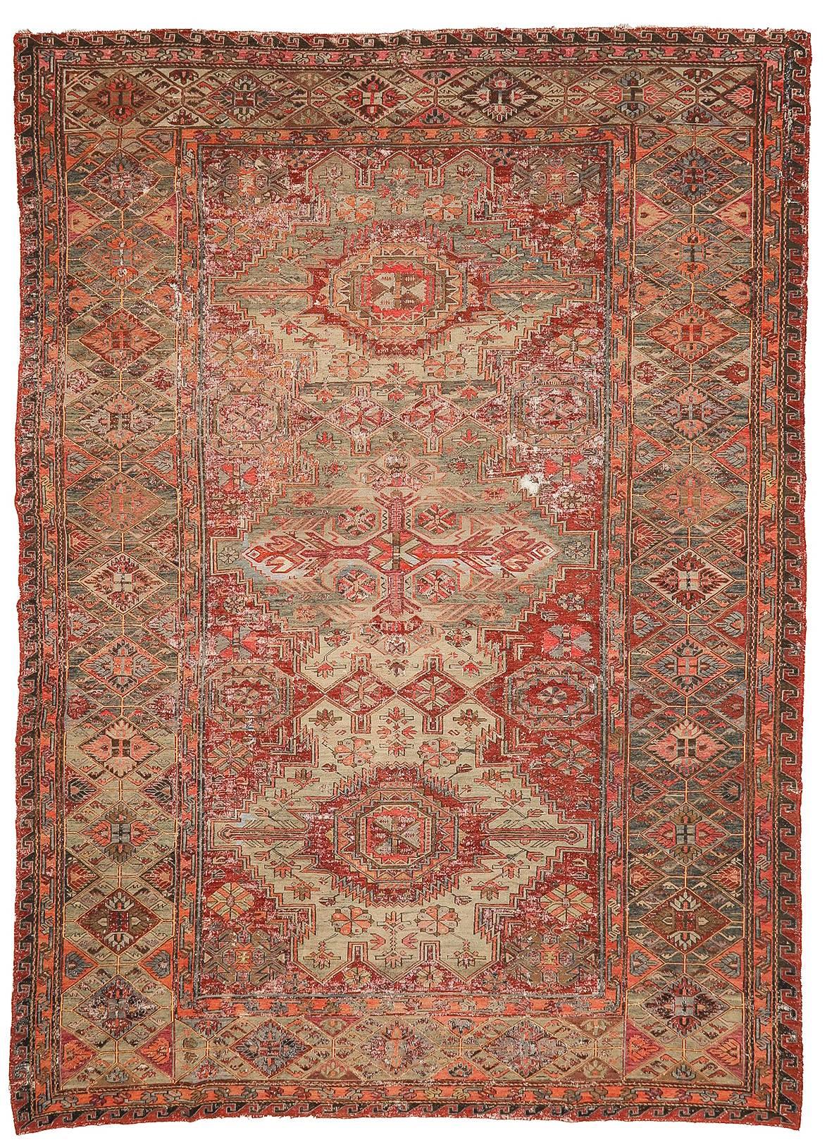 Large Vintage Caucasian Sumaq Rug - 8`8'' x 12`0''