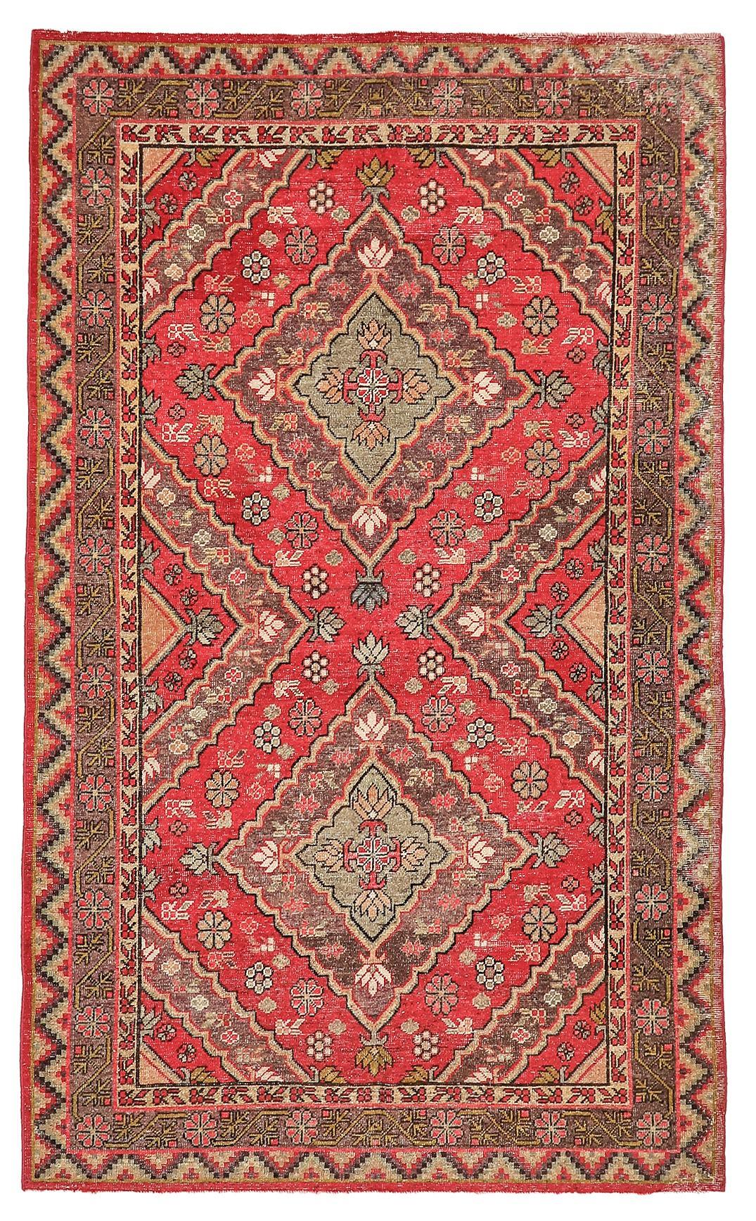Pink Antique Khotan Rug - 4`11'' x 8`2''