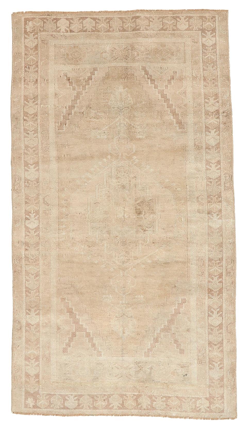 Vintage Washed Out Khotan Rug - 3`5'' x 6`2''