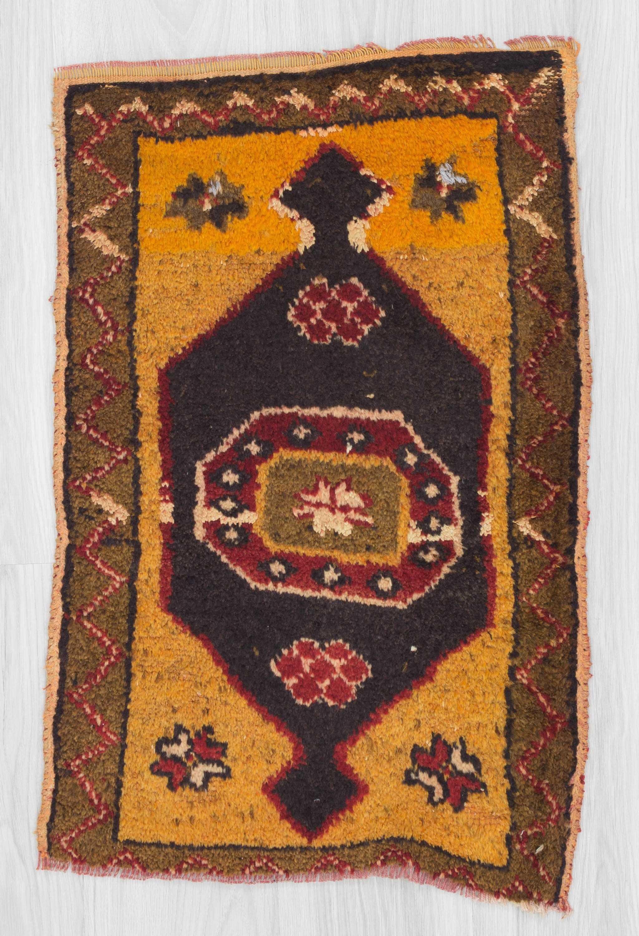 Vintage mini Turkish Kars rug