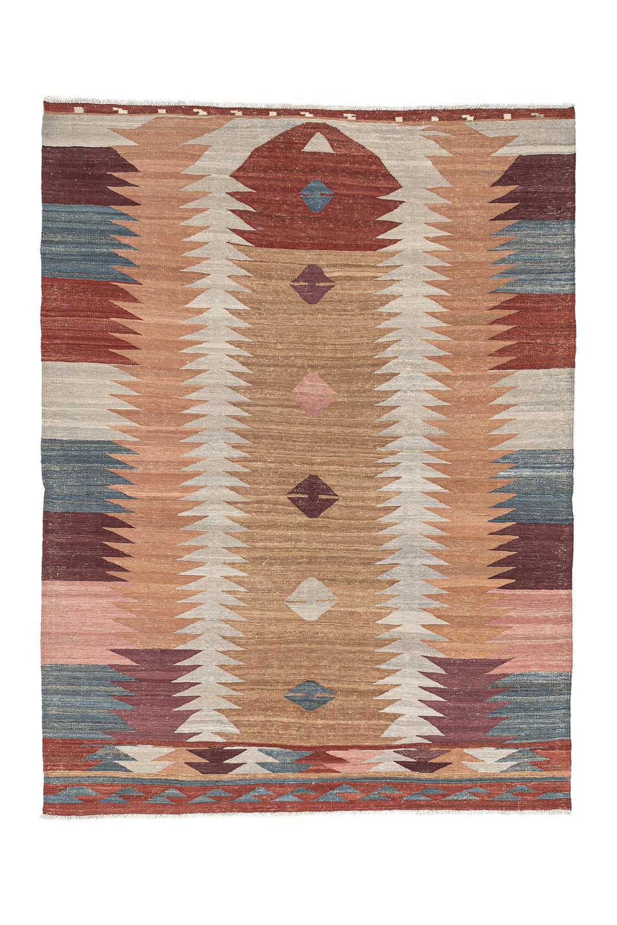 Kilim Rug (4.8 x 6.7 ft) | KILIM WHOLESALE - Vintage Handmade Pillows - Vintage Handmade Kilim Rugs - It is 100% wool. Artistic and historical rugs. Old handwoven rugs. - Online hand woven rugs and kilim cushions sales. Shipping to all over the 