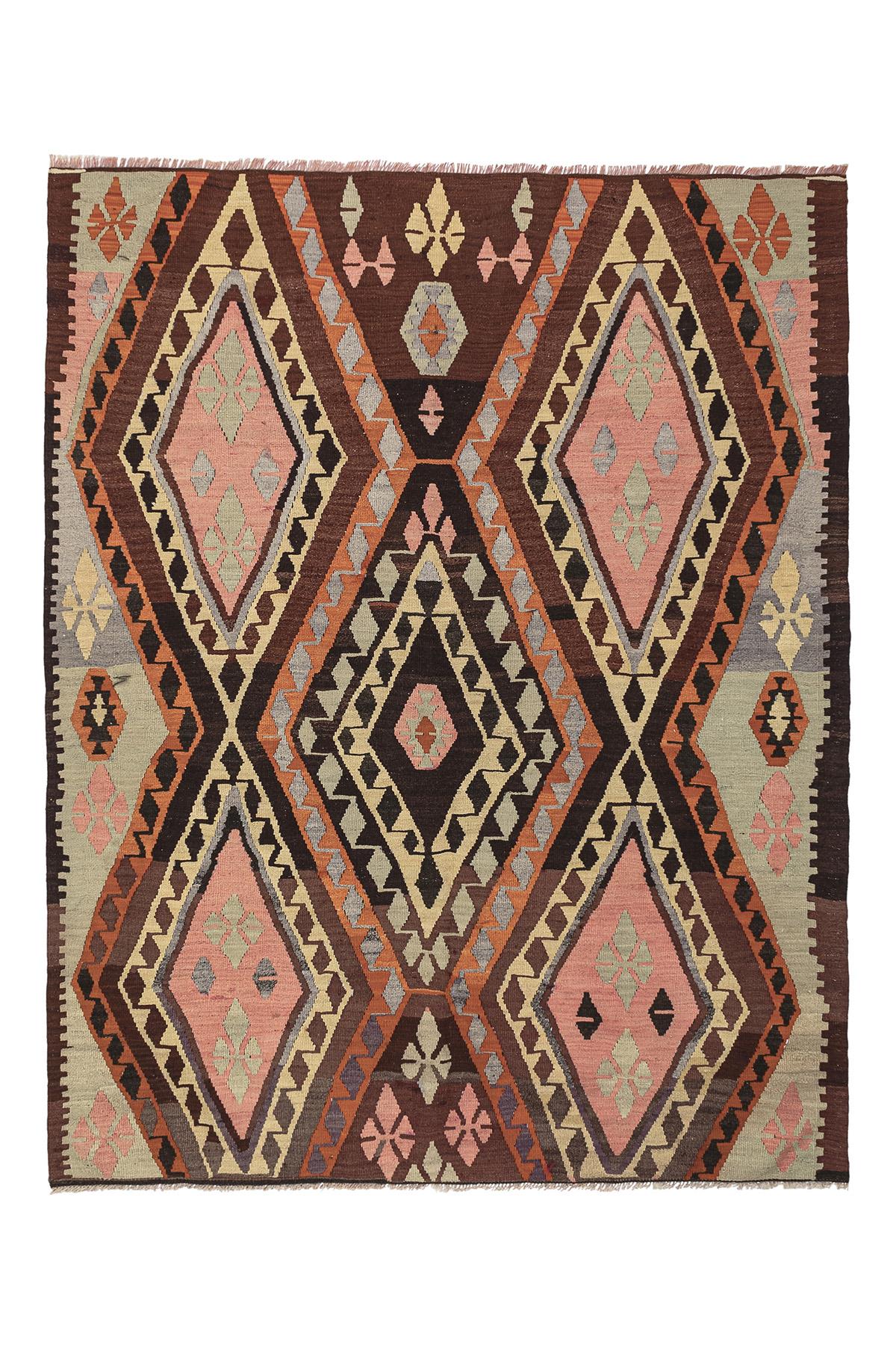 Vintage Handmade Kilim Rugs - Turkey Kilim - It is 100% wool. Artistic and  historical rugs. Old