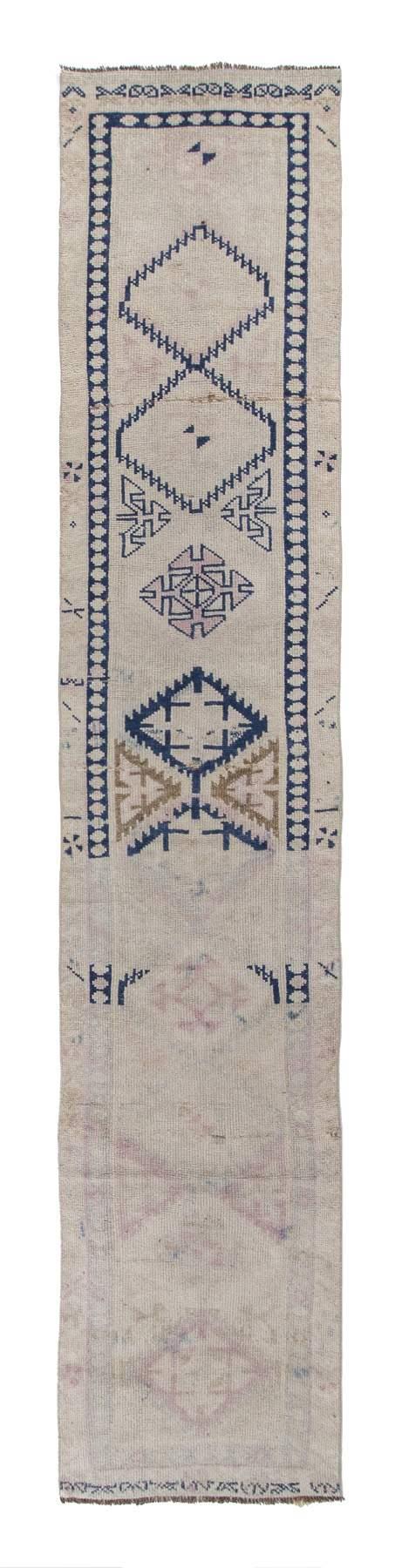 Abstract Vintage Herki Runner Rug