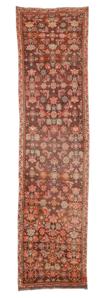 Antique Decorative Malayer Runner - 3`0'' x 12`2''