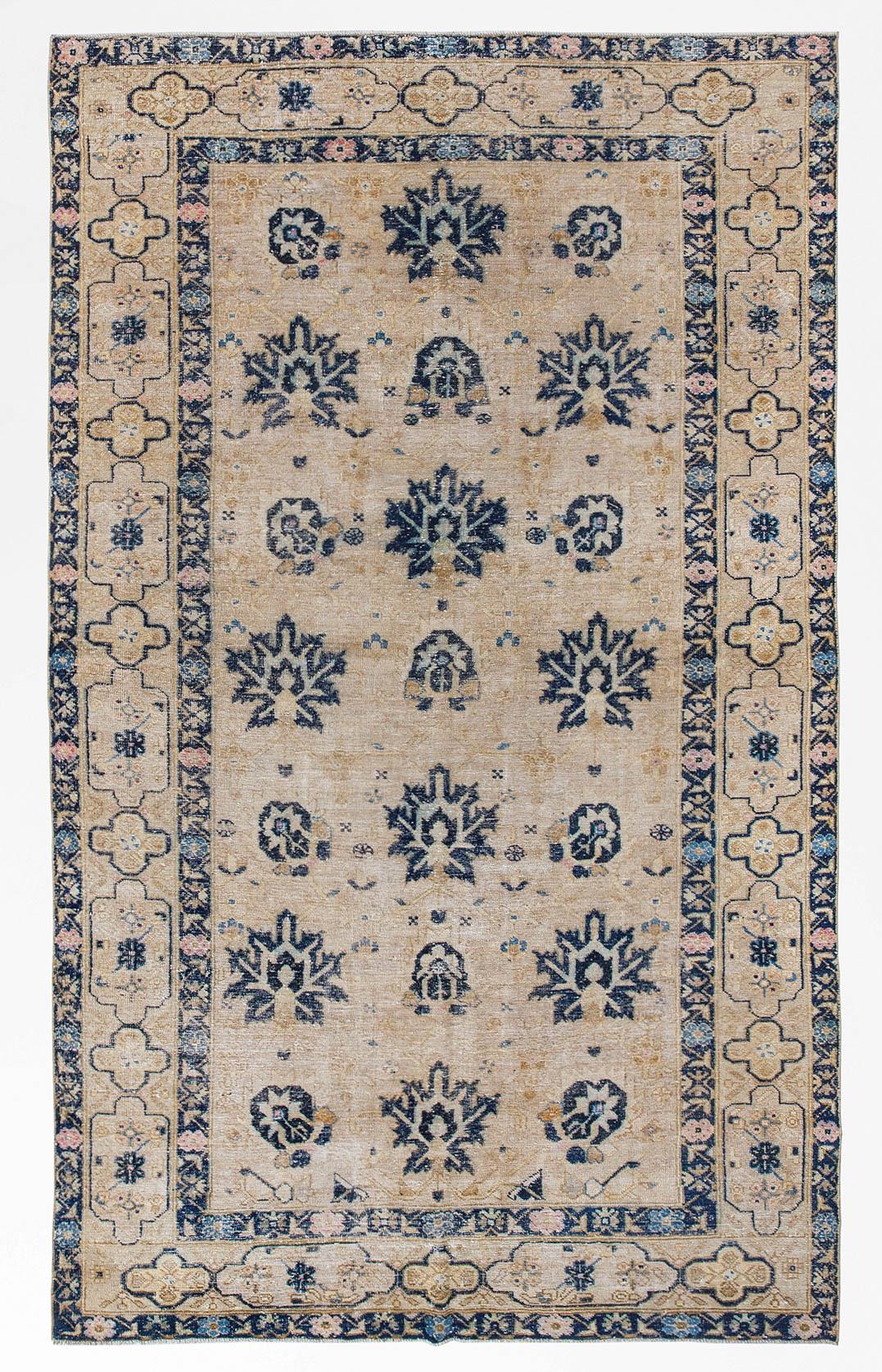 Antique Decorative Turkish Sivas Wool Rug - 5`5'' x 9`0''