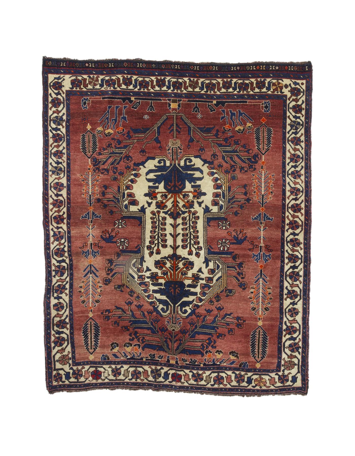 Antique Decorative Wool Rug - 5`1'' x 6`3''