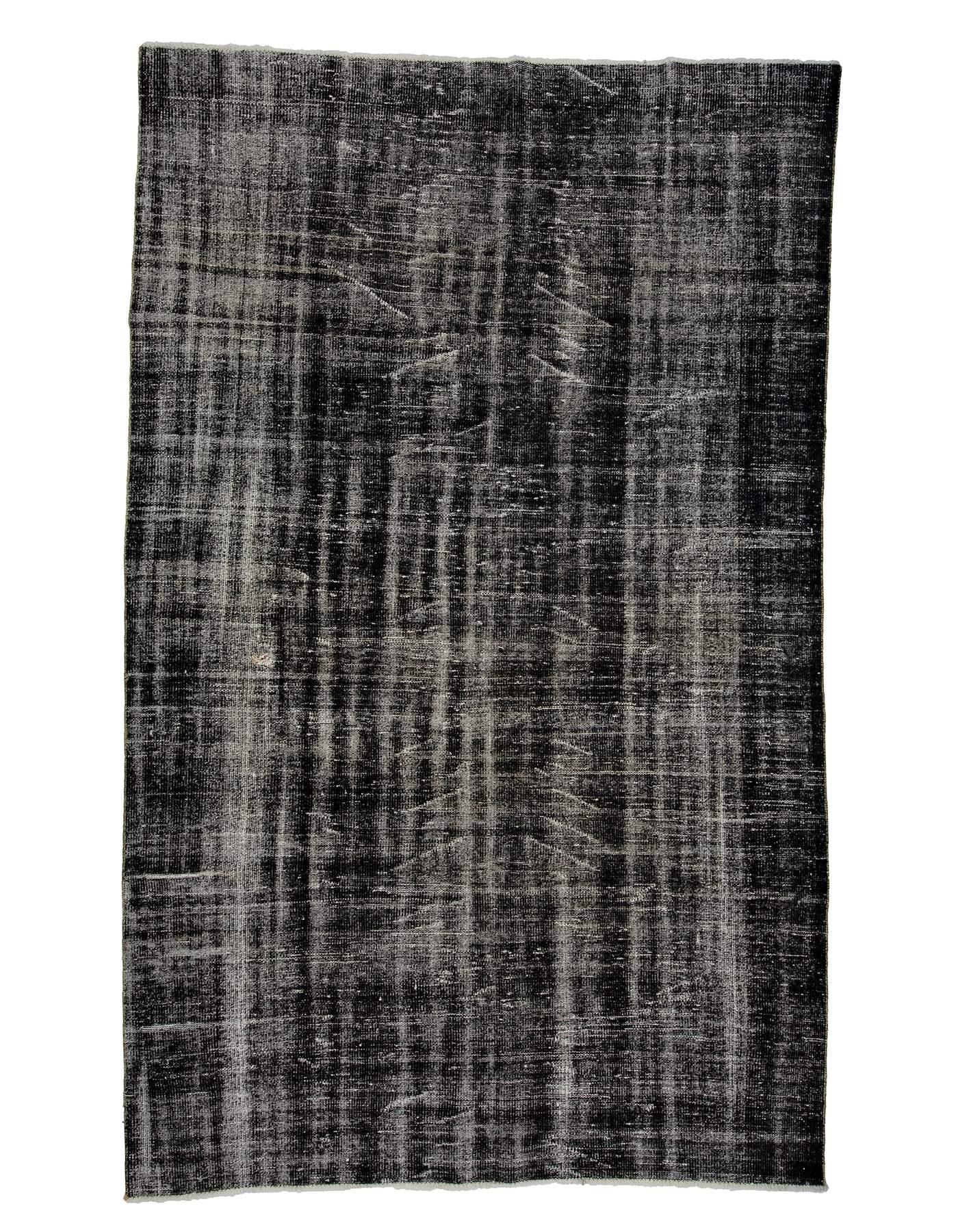 Dark Gray Vintage Overdyed Rug - 6`3'' x 10`0''