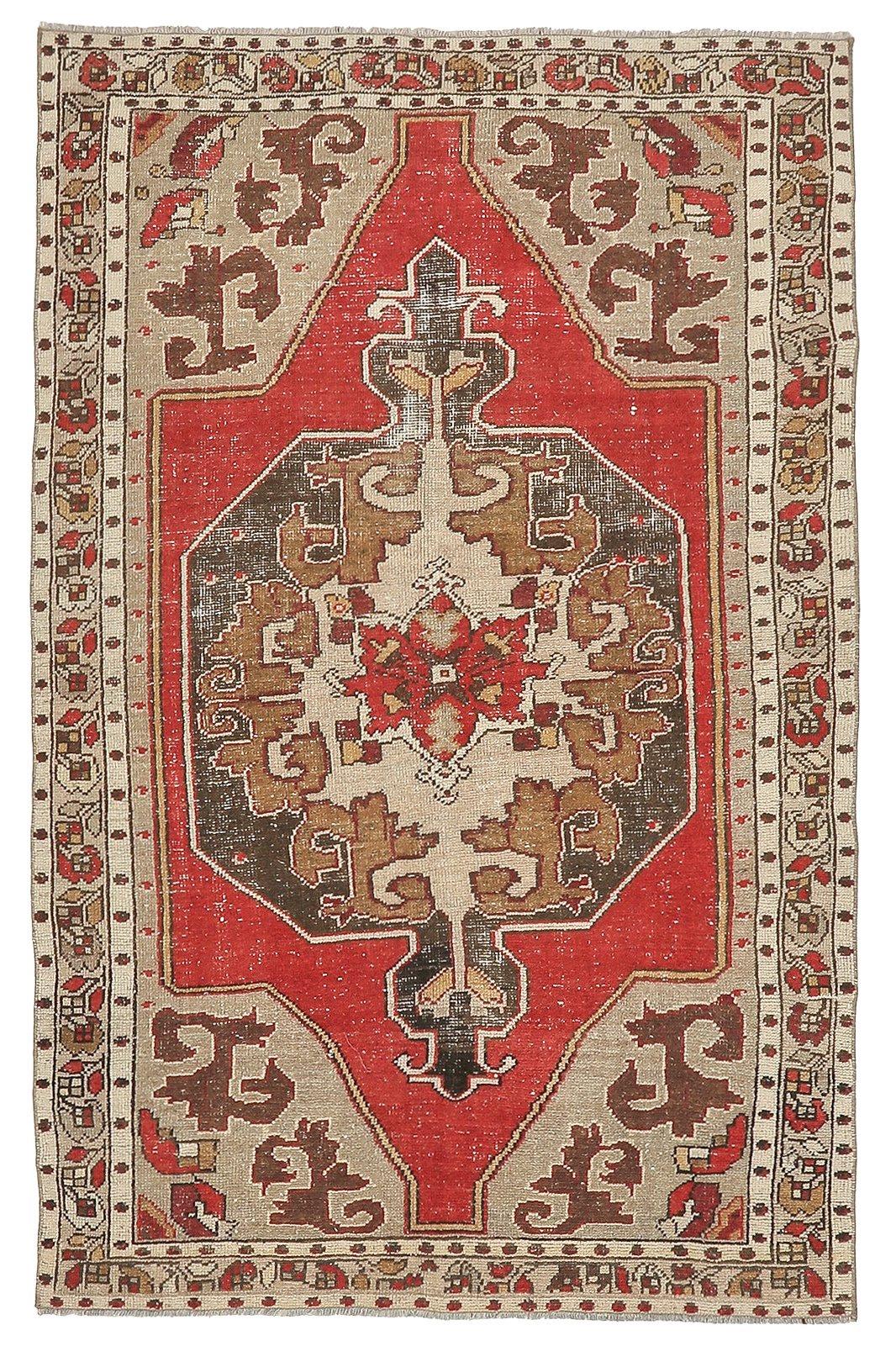 Decorative Turkish Anatolian Rug - 4`0'' x 6`6''