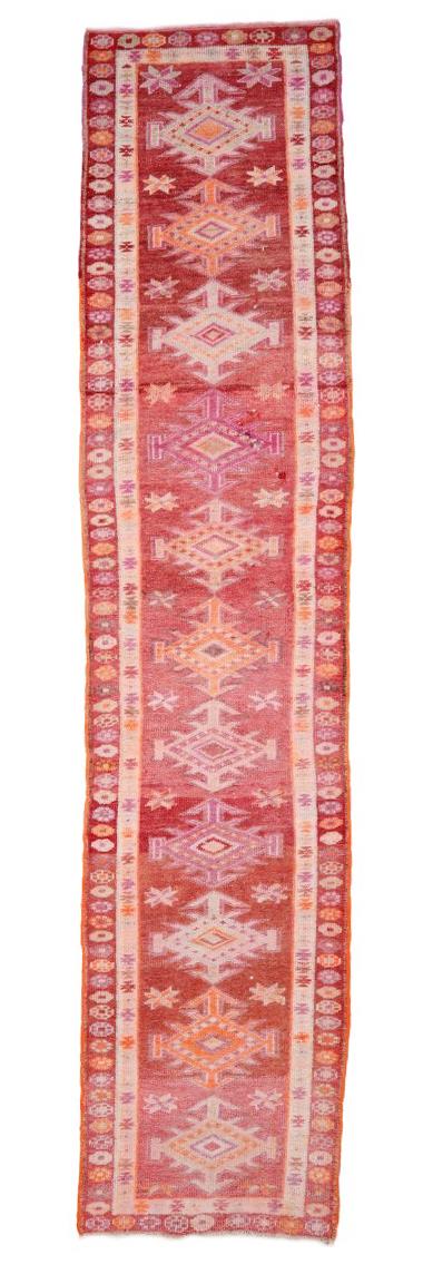 Decorative Vintage Herki Runner - 2`11'' x 12`9''