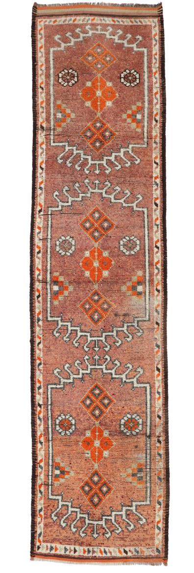 Decorative Vintage Herki Runner - 3`2'' x 12`10''