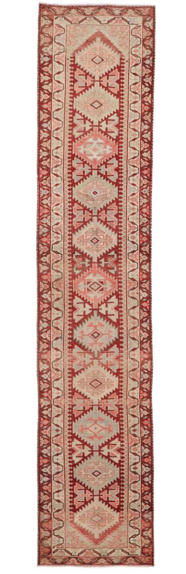 Decorative Vintage Herki Runner Rug - 2`10'' x 13`8''