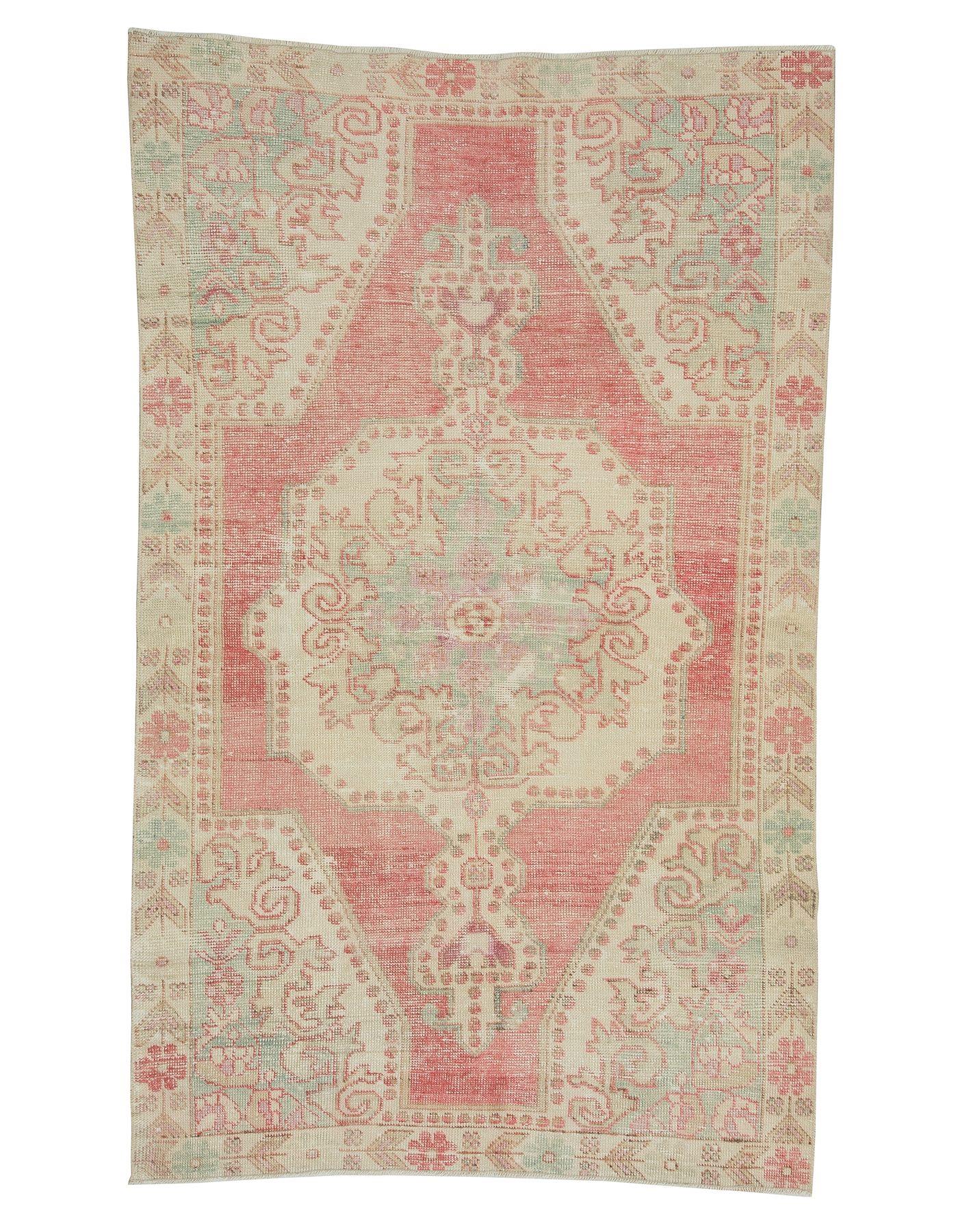 Decorative Vintage Turkish Area Rug - 4`4'' x 6`10''