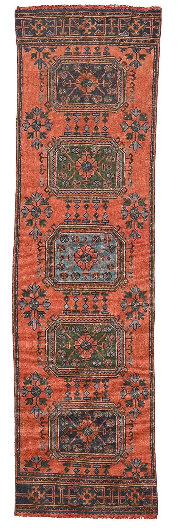 Decorative Vintage Turkish Oushak Rug - 2`8'' x 10`10''