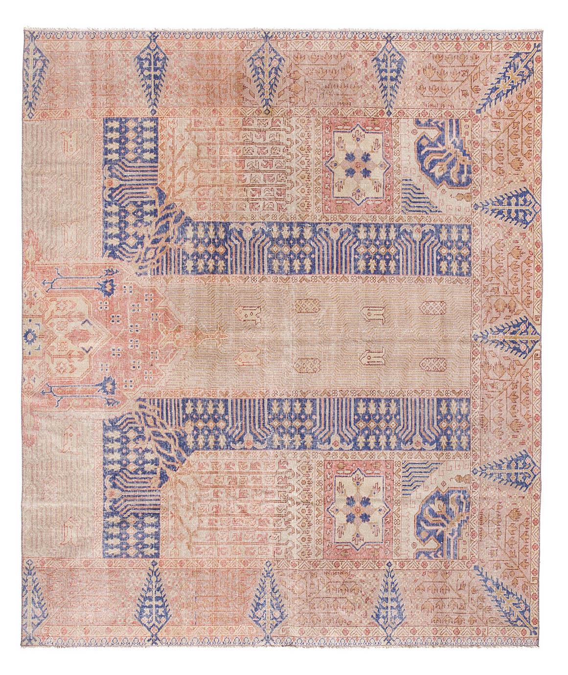 Decorative Vintage Turkish Oushak Rug - 7`3'' x 8`8''