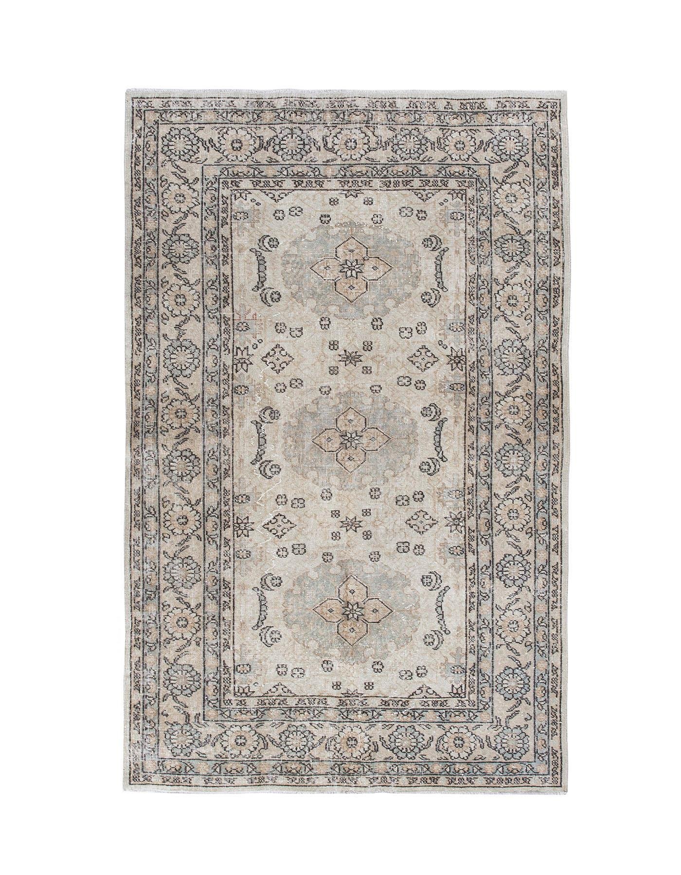 Decorative Vintage Turkish Oushak Rug - 5`1'' x 8`0''
