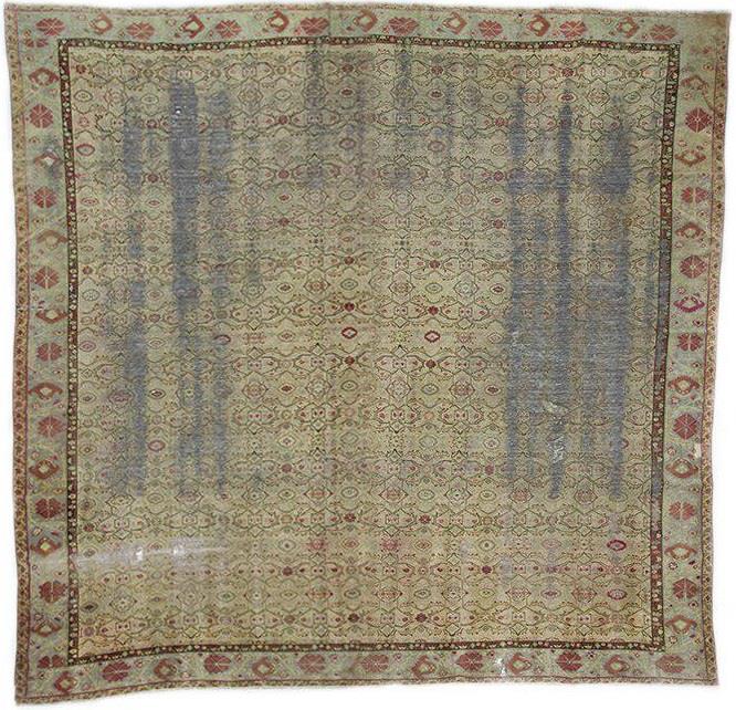 Distressed Antique Oversized Sqaure Rug