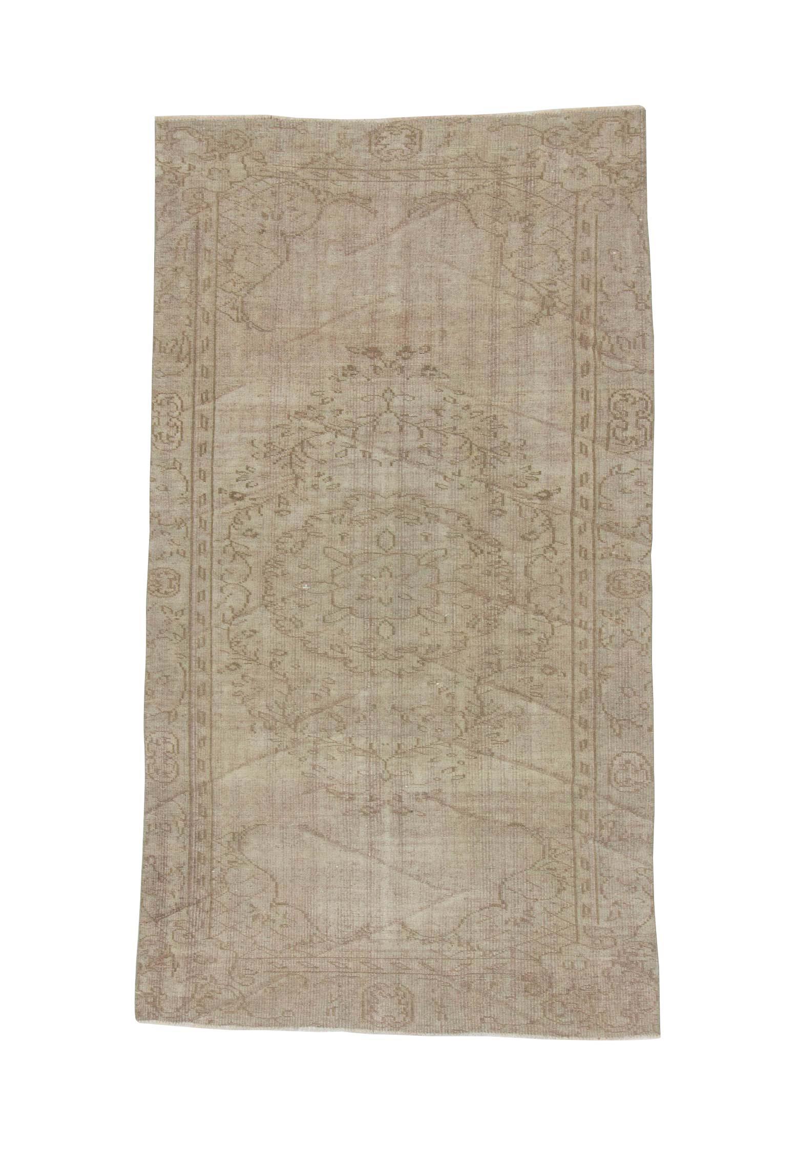 Distressed Vintage Faded Turkish Rug