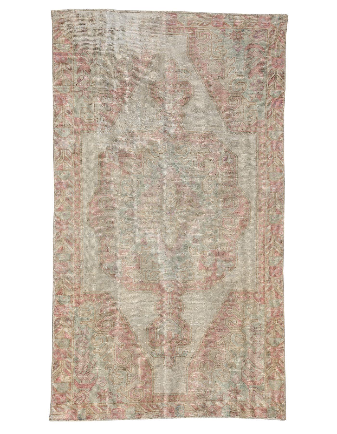 Distressed Vintage Turkish Konya Rug - 4`3'' x 7`6''