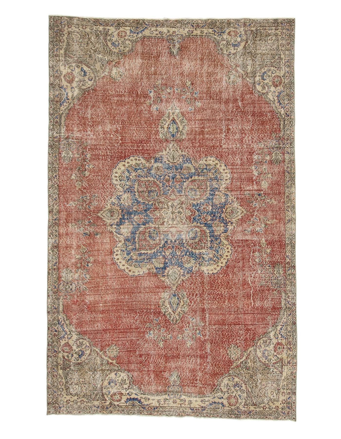 Distressed Vintage Turkish Oushak Rug - 6`8'' x 10`8''