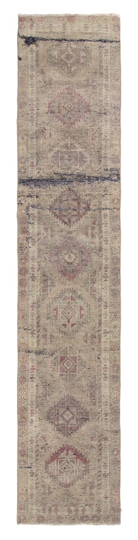 Distressed Vintage Turkish Runner Rug