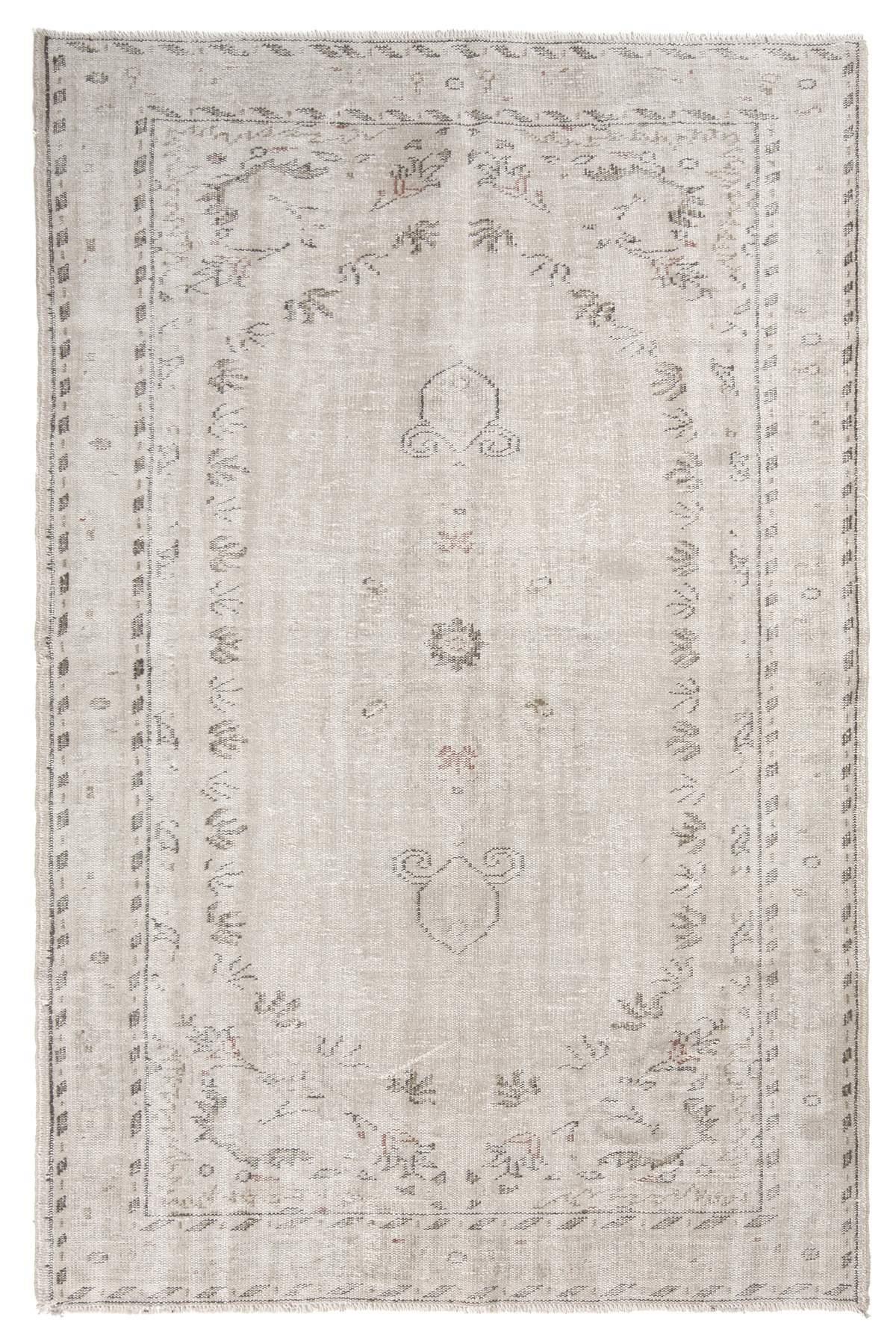 Distressed Washed Out Oushak Rug