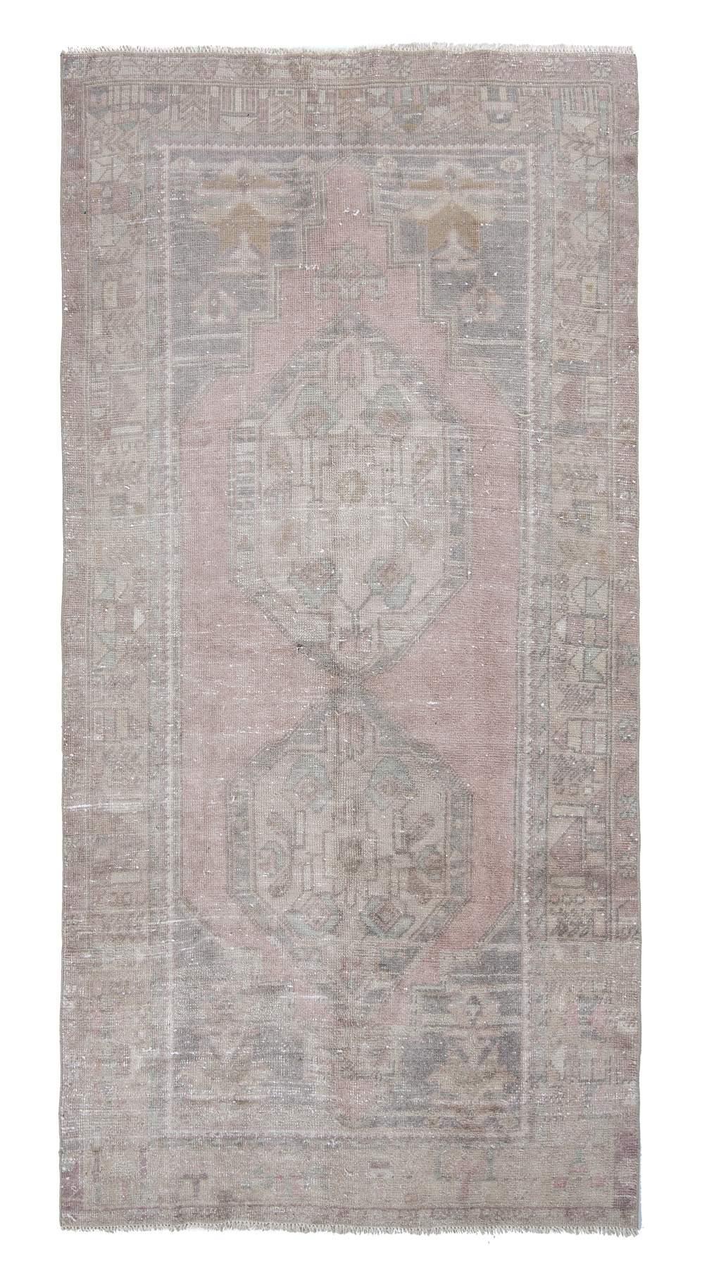 Distressed Washed Out Turkish Anatolian Rug