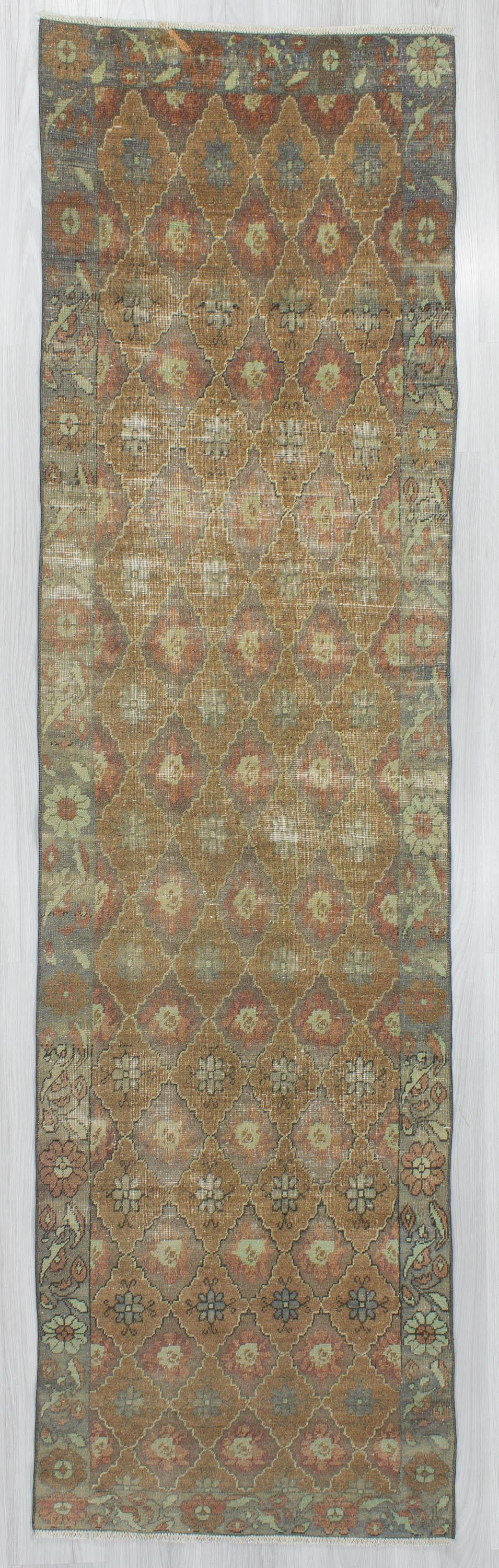 Distressed Washed Out Vintage Runner Rug
