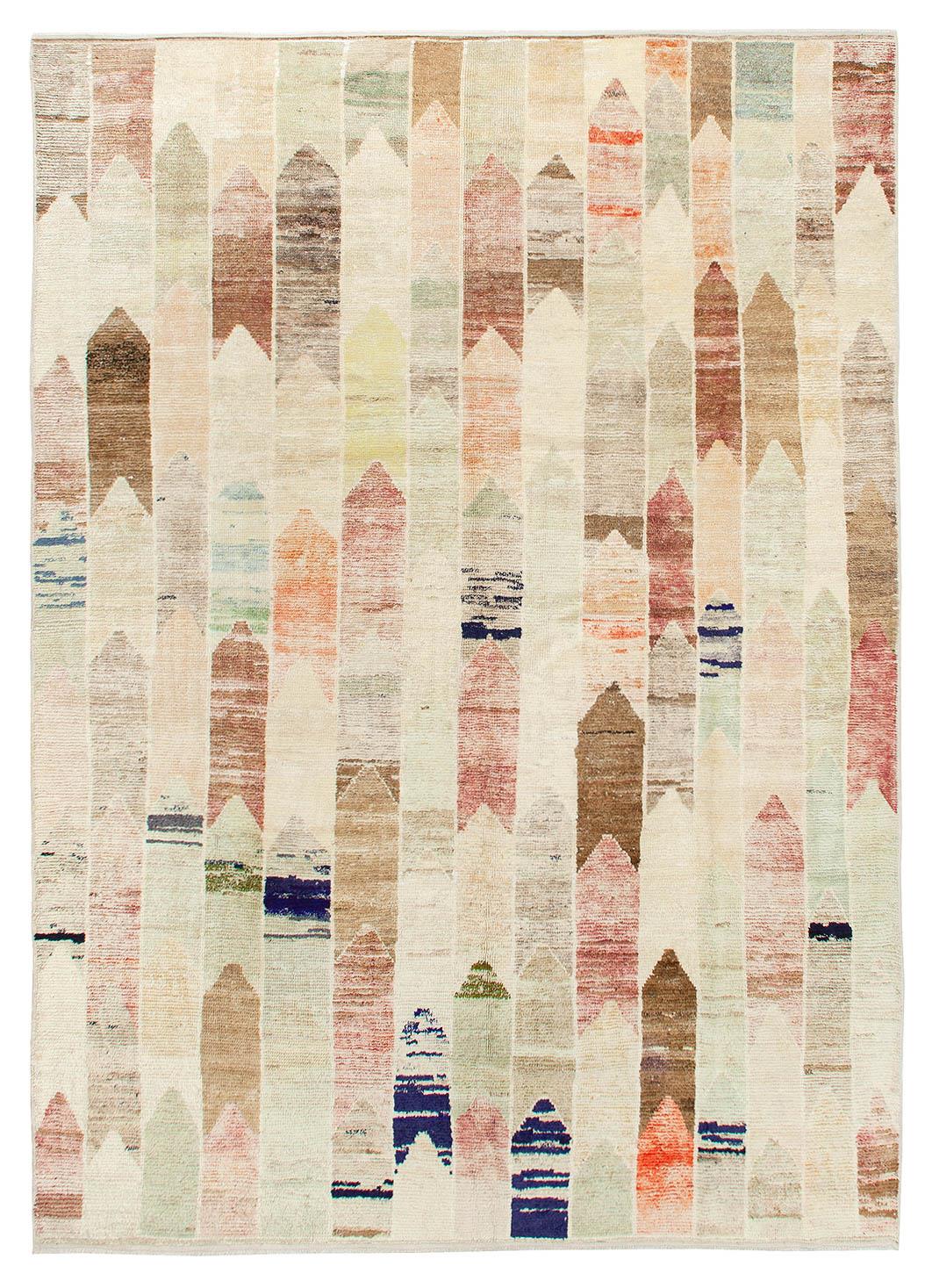 Faded Large Piled Turkish Wool Rug - 8`4'' x 11`10''