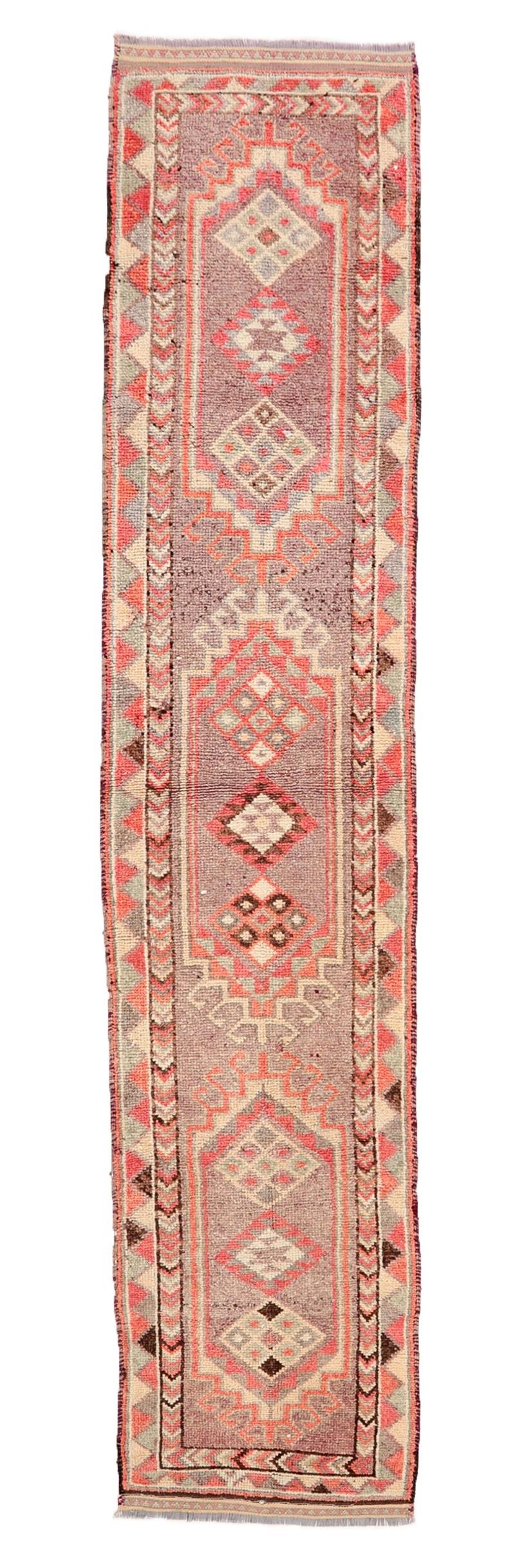 Faded Vintage Runner Rug - 2`10'' x 13`3''