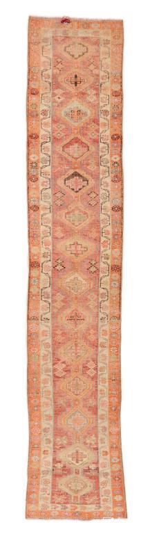 Faded Vintage Runner Rug - 2`9'' x 12`6''