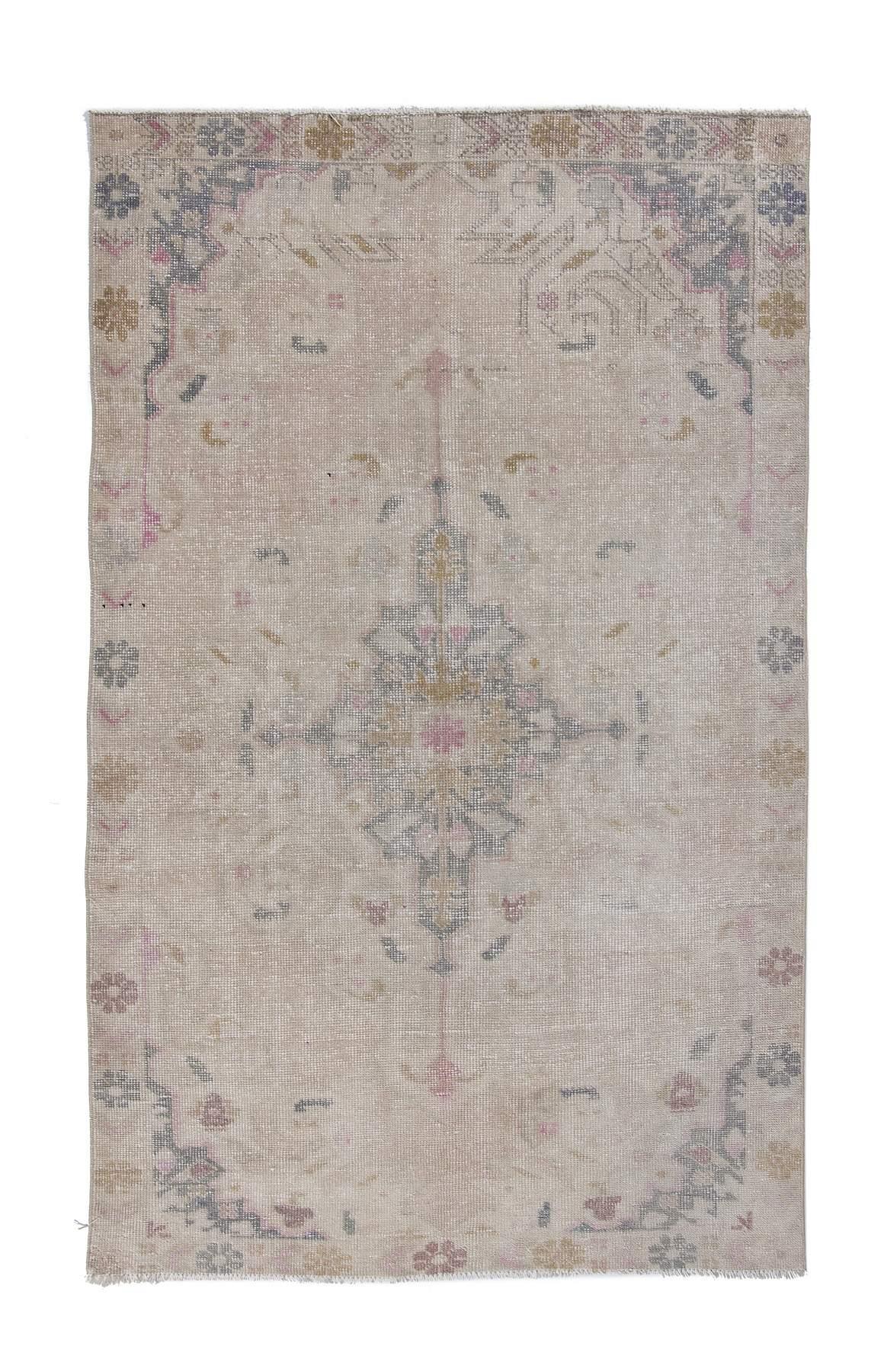 Faded Vintage Turkish Rug
