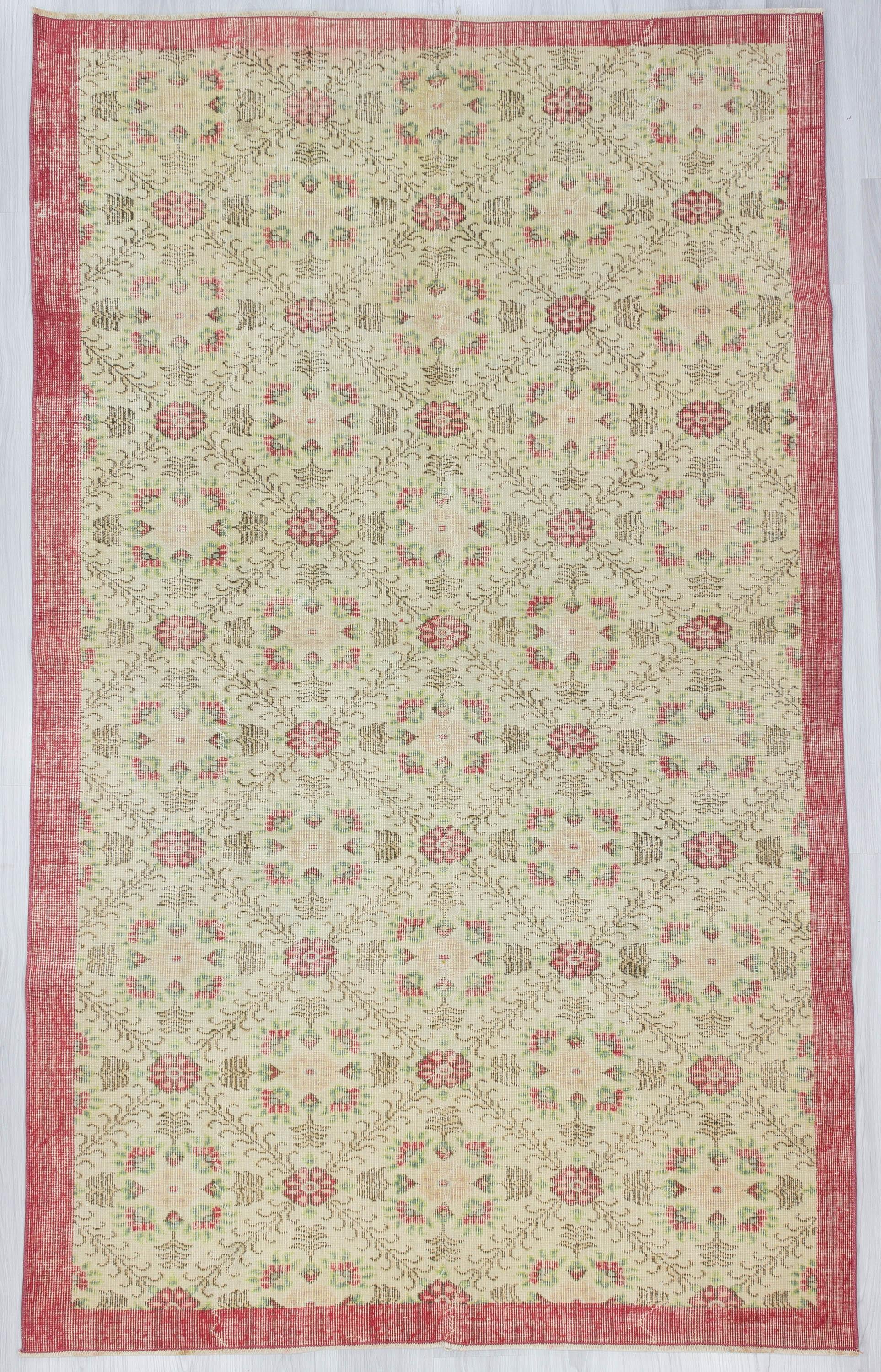 Floral Vintage Decorative Turkish Carpet