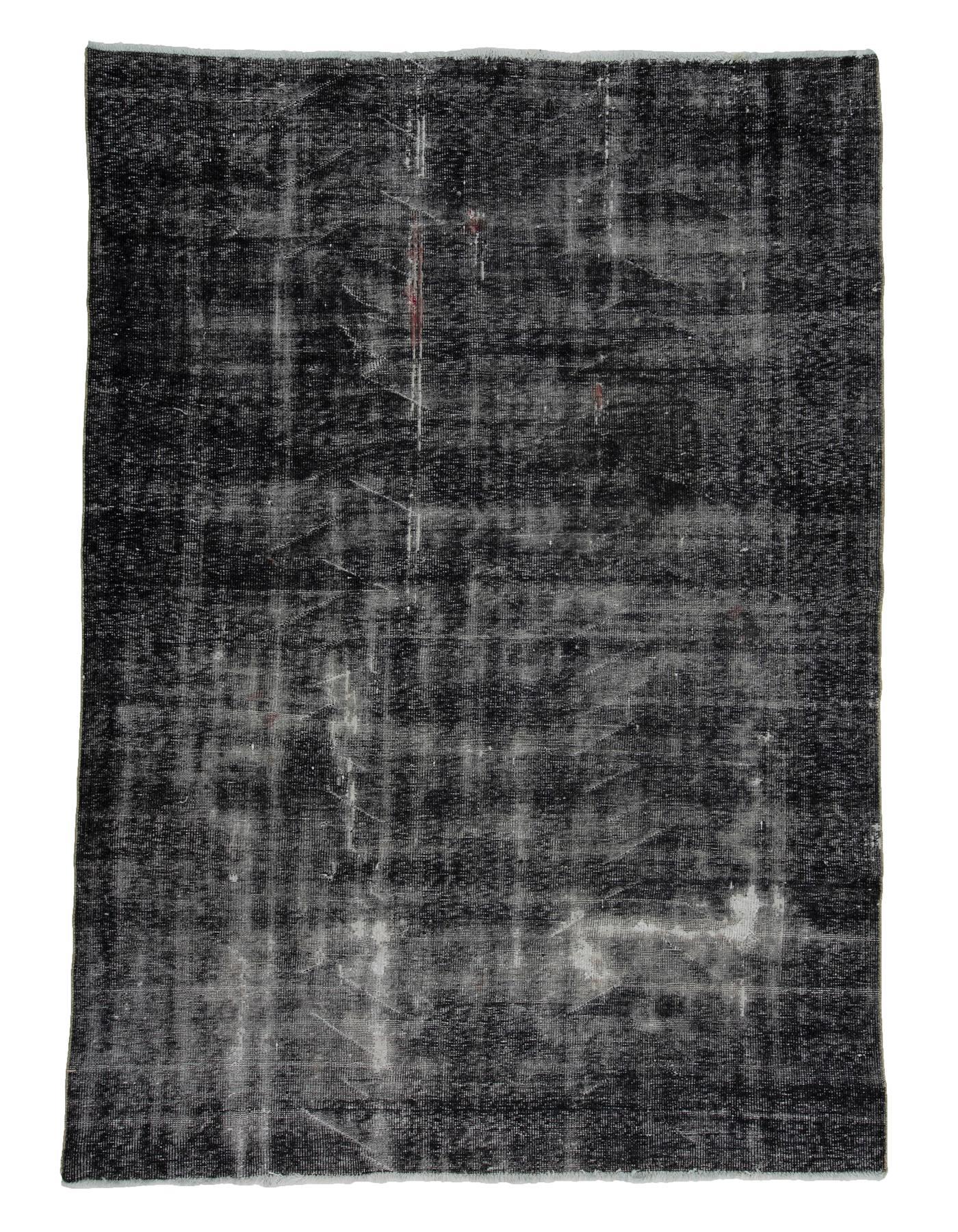 Gray Overdyed Vintage Turkish Carpet - 6`7'' x 9`0''