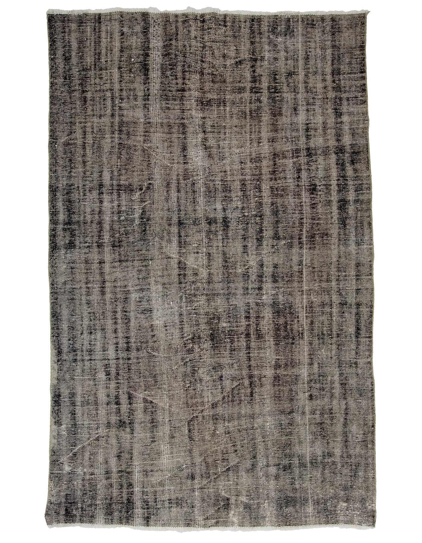 Gray Overdyed Vintage Turkish Carpet - 5`7'' x 8`10''