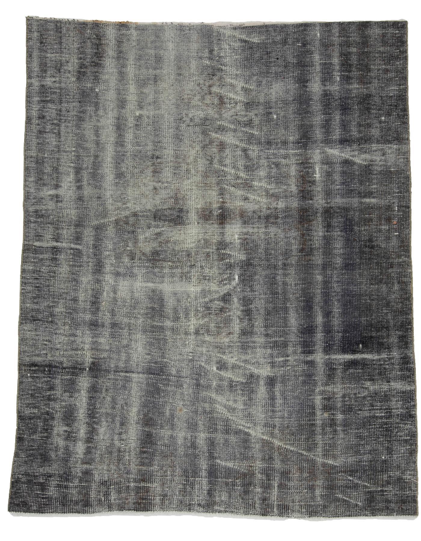 Gray Vintage Turkish Area Rug - 5`1'' x 6`7''