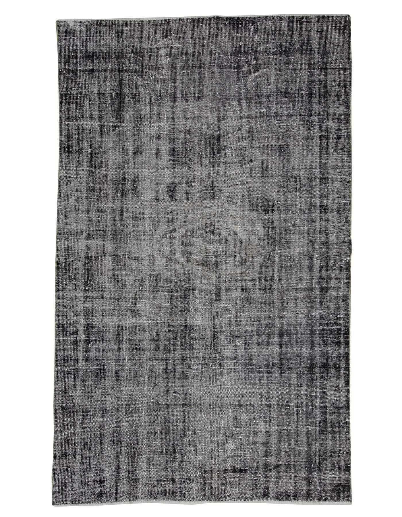 Gray Vintage Turkish Overdyed Rug - 5`5'' x 9`1''