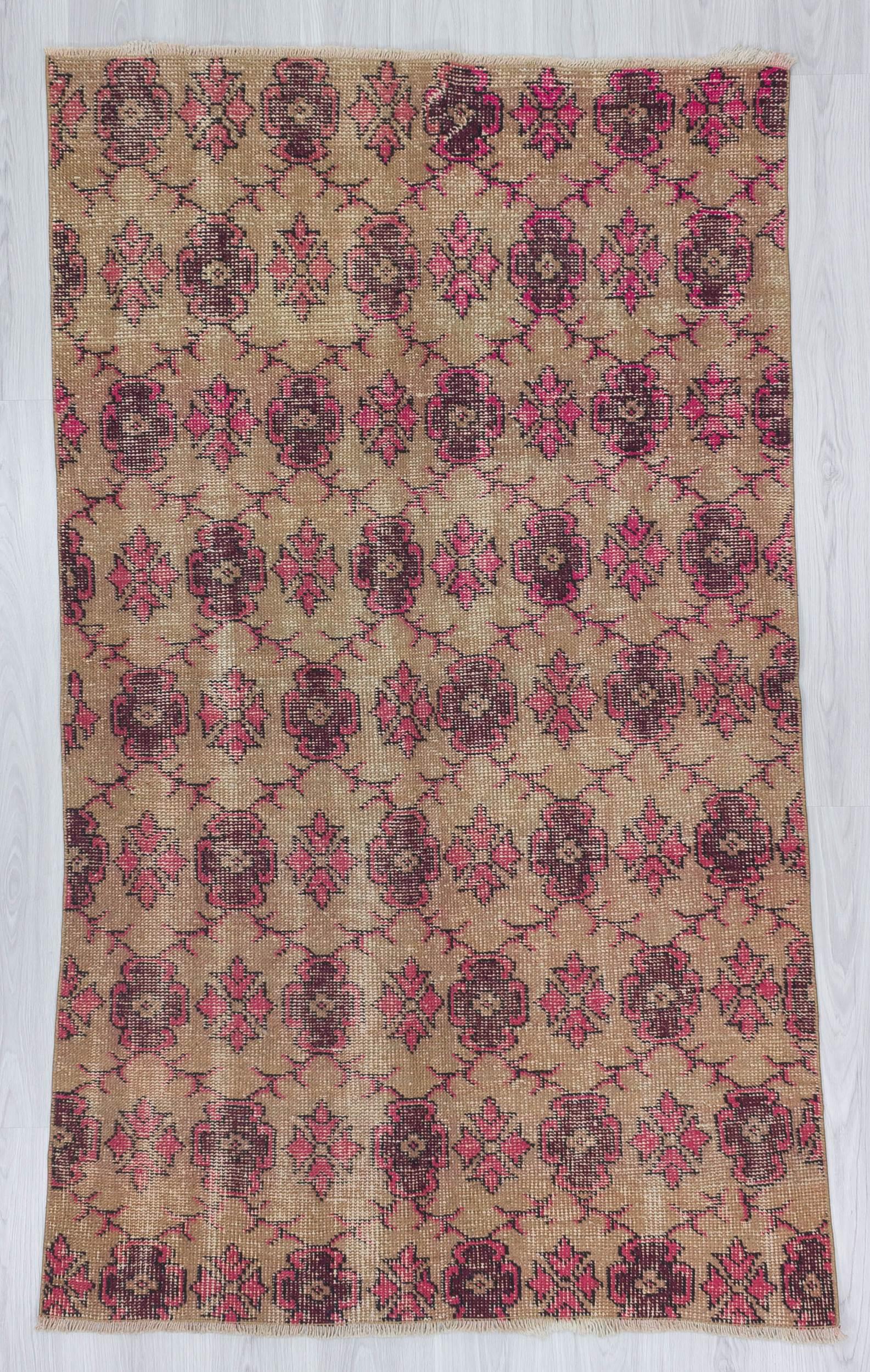 Handknotted vintage decorative Turkish rug