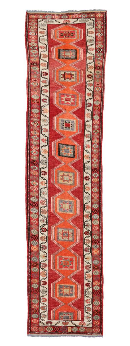 Handknotted Vintage Runner Rug - 3`0'' x 13`0''