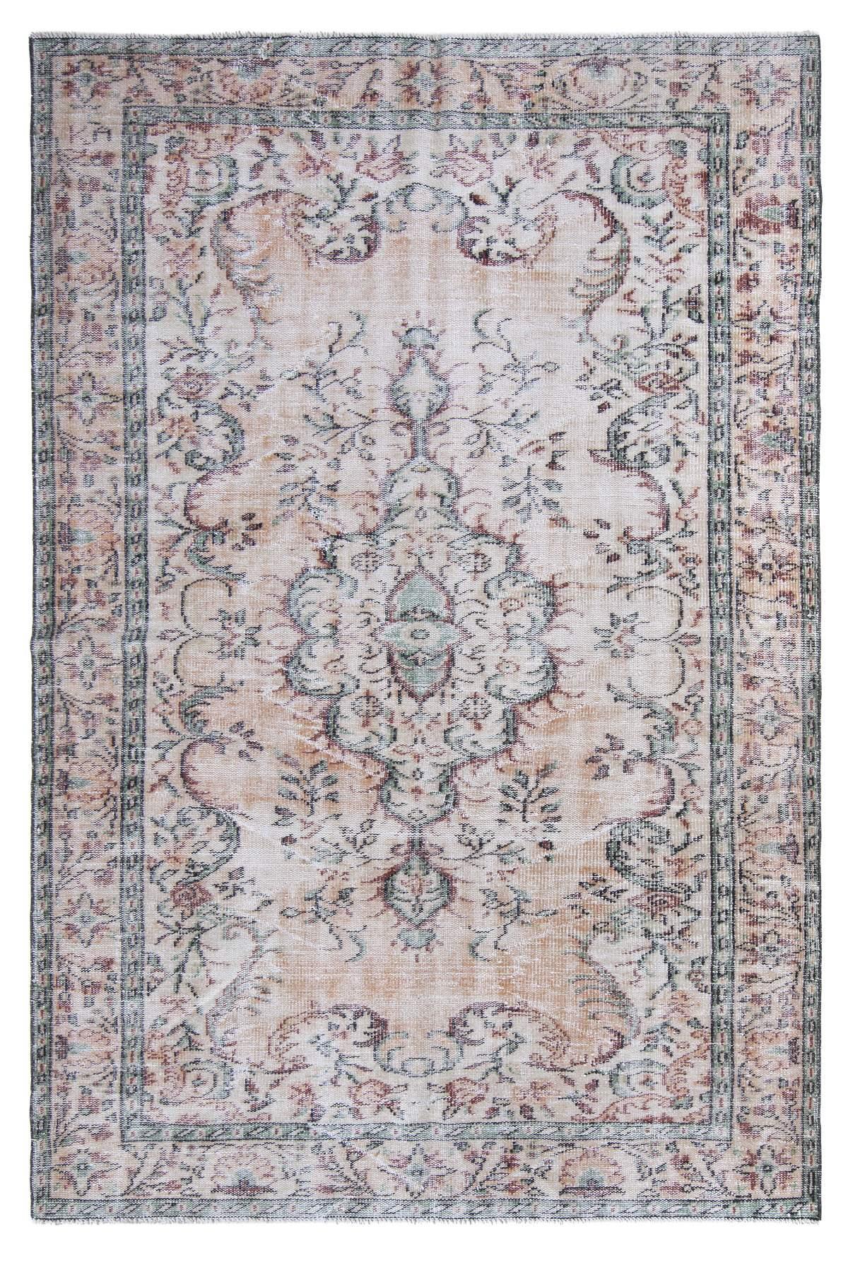 Handknotted Vintage Turkish Oushak Rug