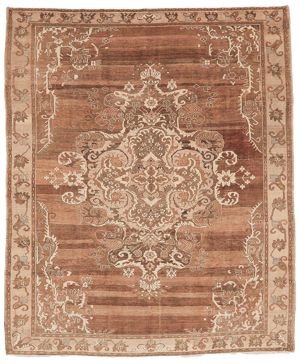 Large Brown Vintage Kars Rug - 7`5'' x 9`6''