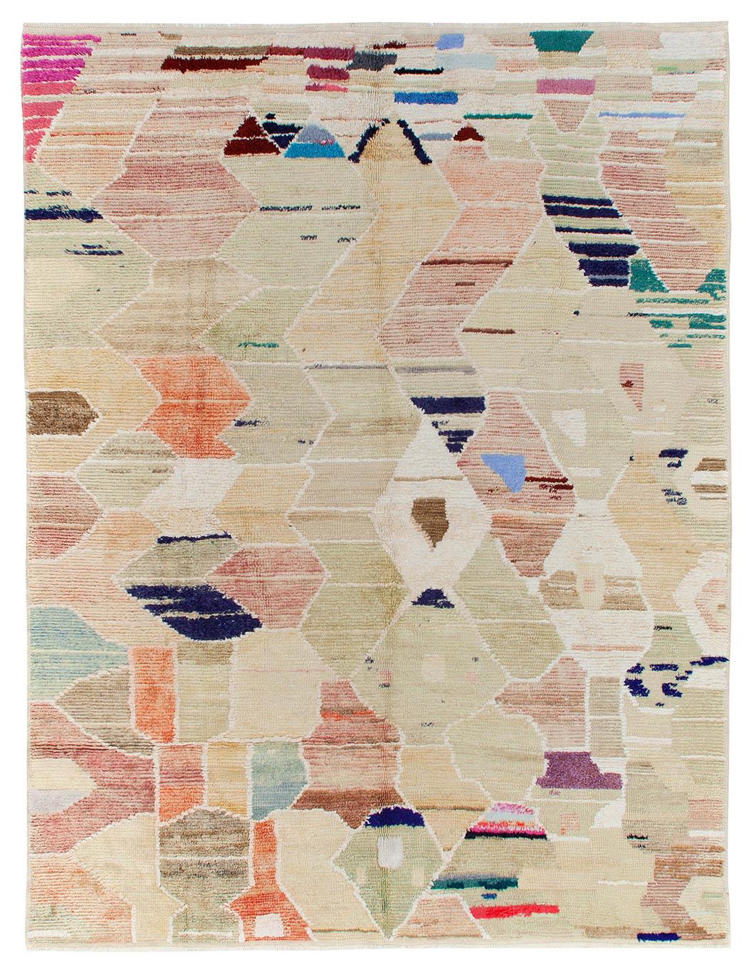 Large Unique Piled Turkish Wool Rug - 7`10'' x 10`0''