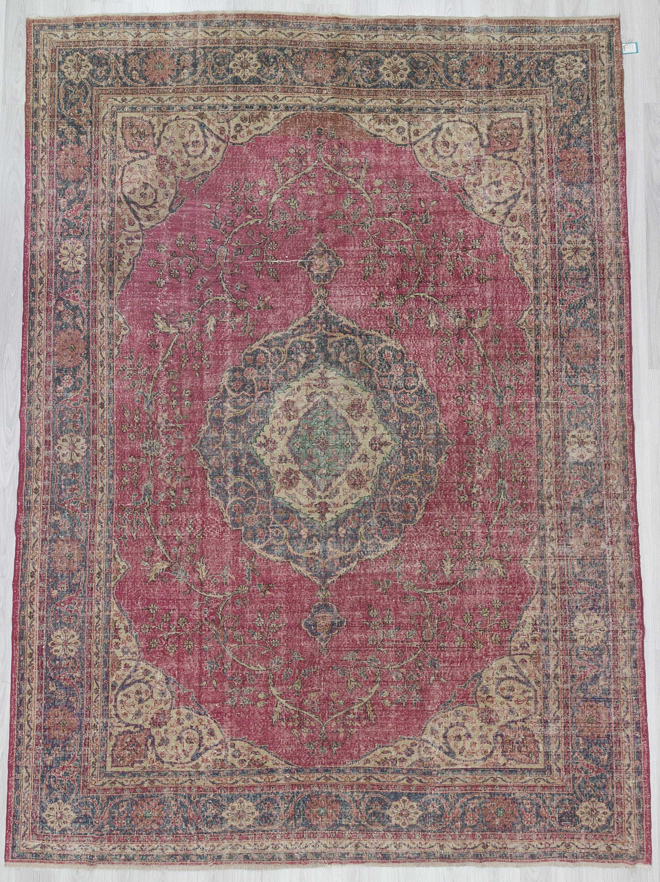 Large vintage Turkish Oushak rug
