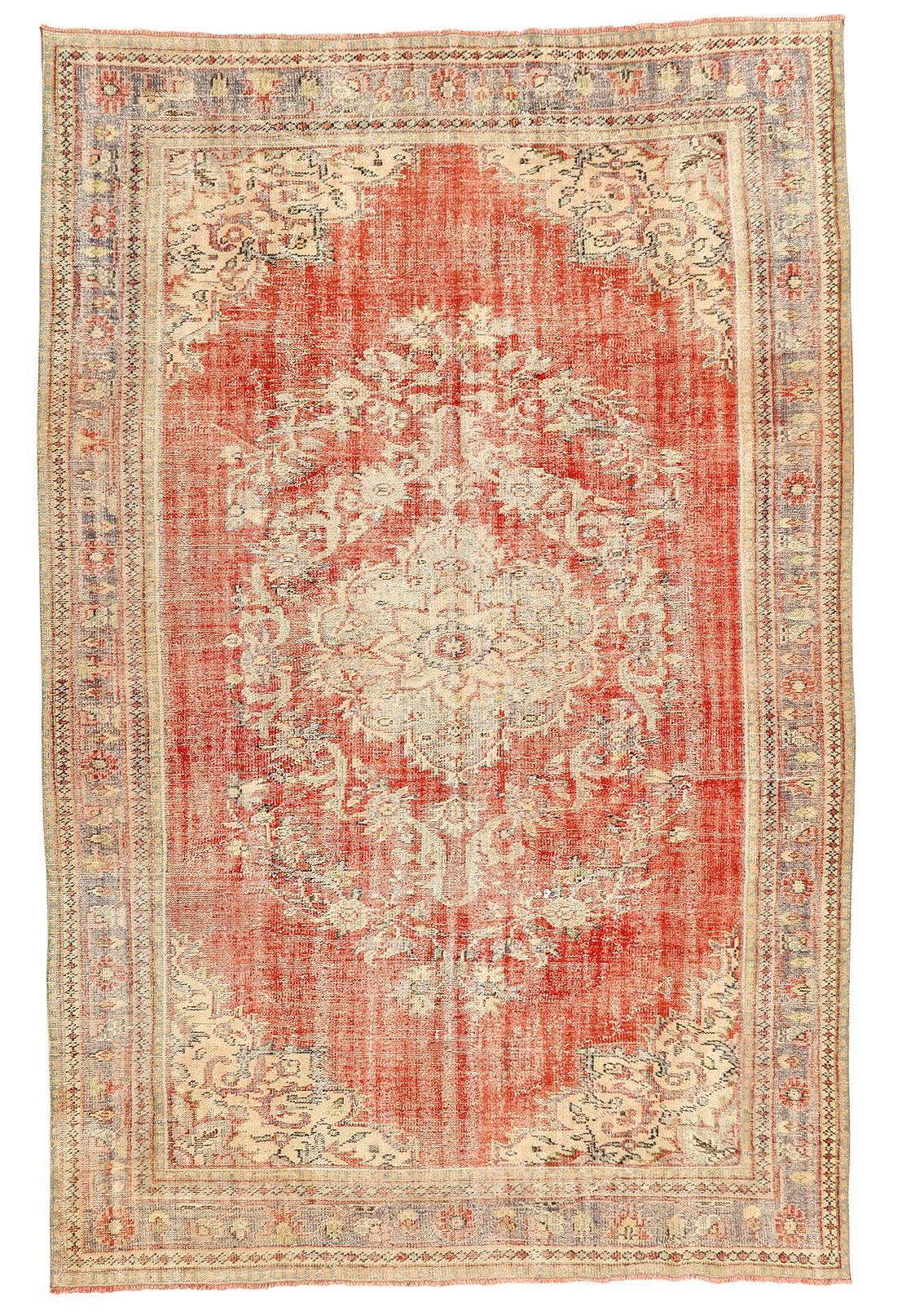 Large Vintage Turkish Oushak Rug - 8`2'' x 13`3''