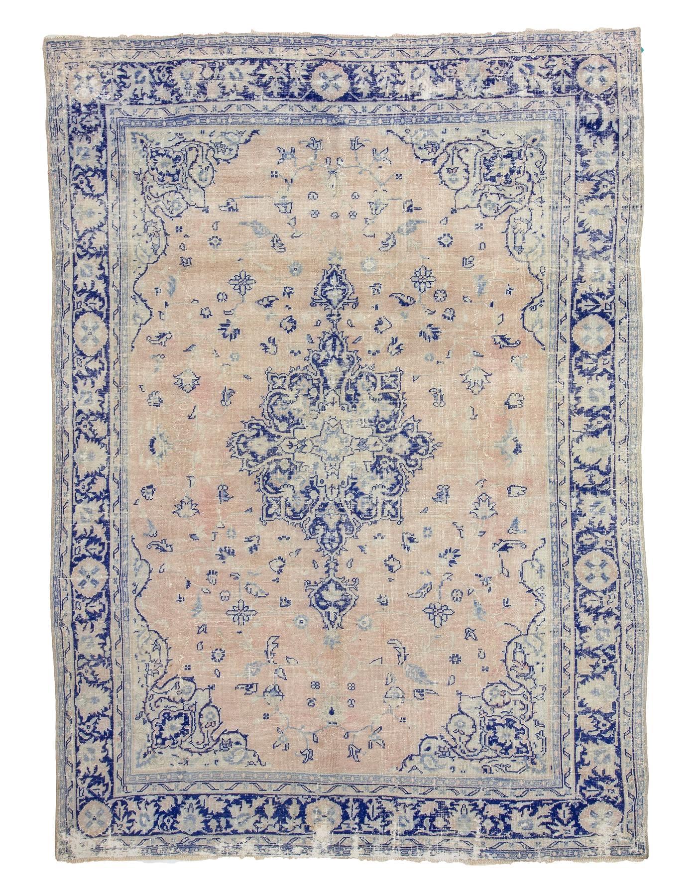 Large Vintage Washed Out Oushak Rug - 8`3'' x 11`6''