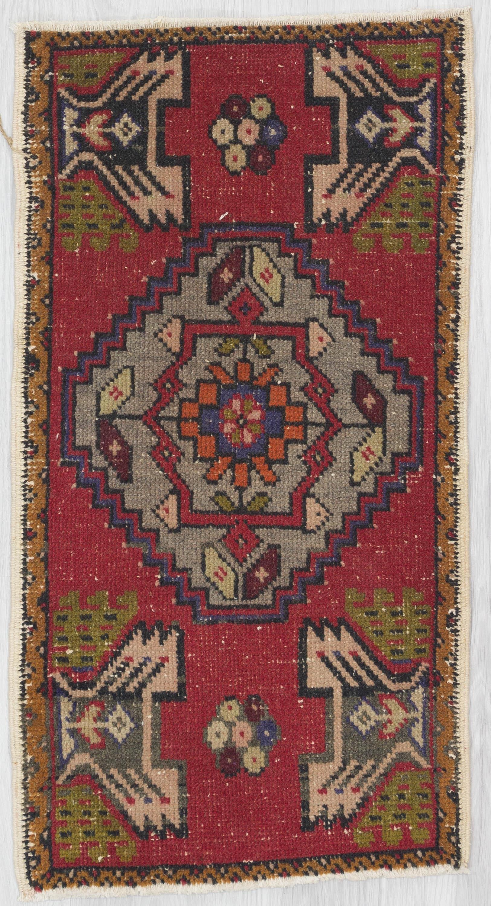 Mini Vintage Red Turkish Carpet