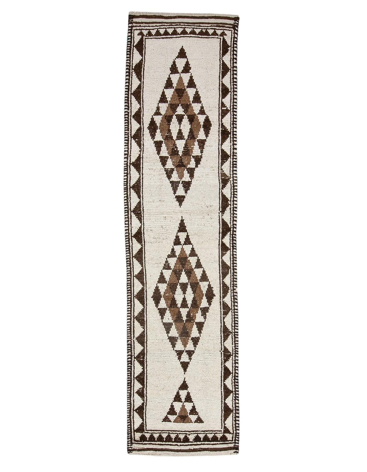 Modern Vintage Wool Herki Runner - 2`8'' x 10`8''